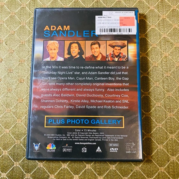 Saturday Night Live: The Best of Adam Sandler (DVD, 2003) Very Good - Picture 3 of 3
